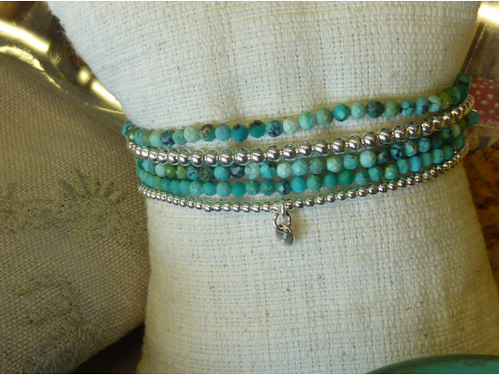 Türkis-Armband, 5er-Set